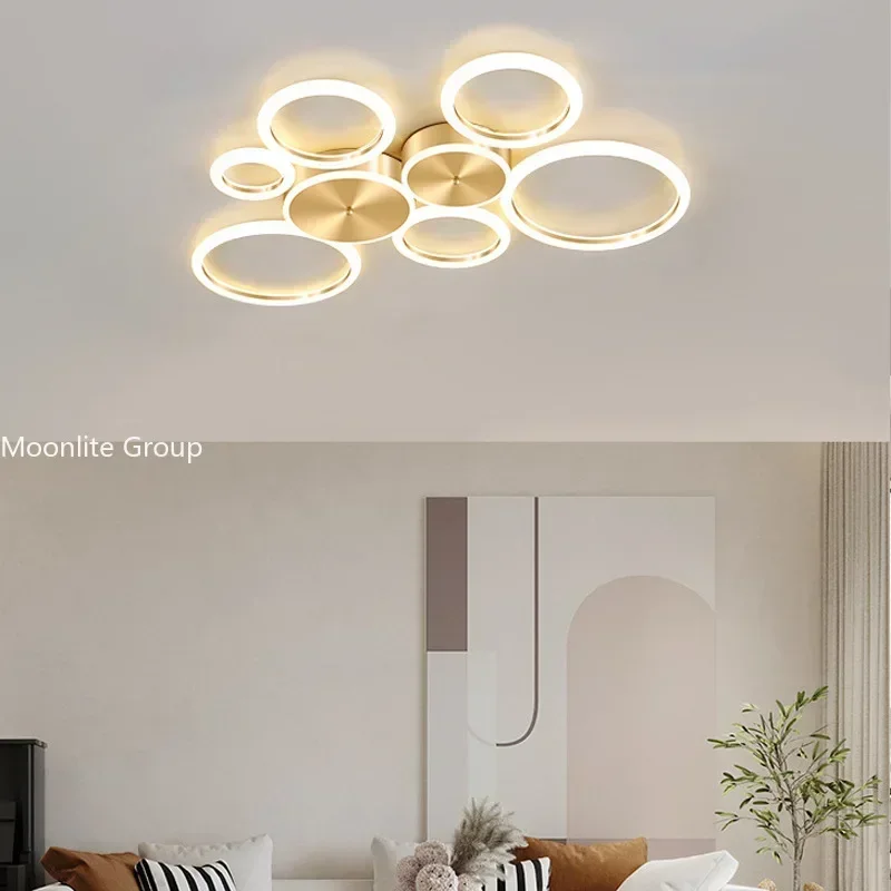إضاءة السقف الحديثة غرفة المعيشة الشمال ضوء فاخر الذهب التعميم الإبداعية شخصية غرفة نوم إضاءة السقف مصباح منزلي