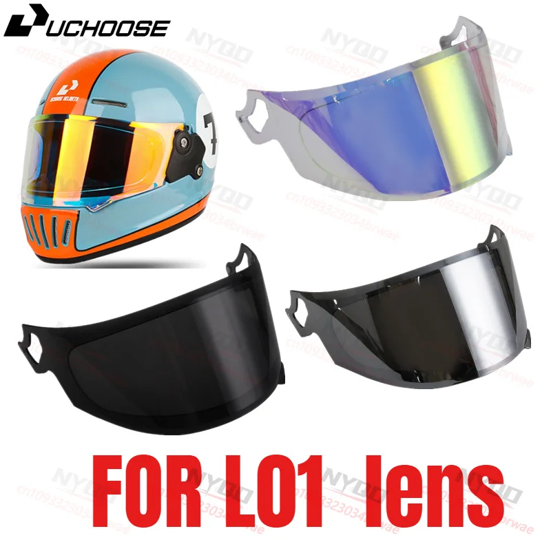 

UCHOOSE L01 Helmet Lens Retro Helmet Windshield Mask Suitable for L01 Motorcycle Helmet Replacement Accessories