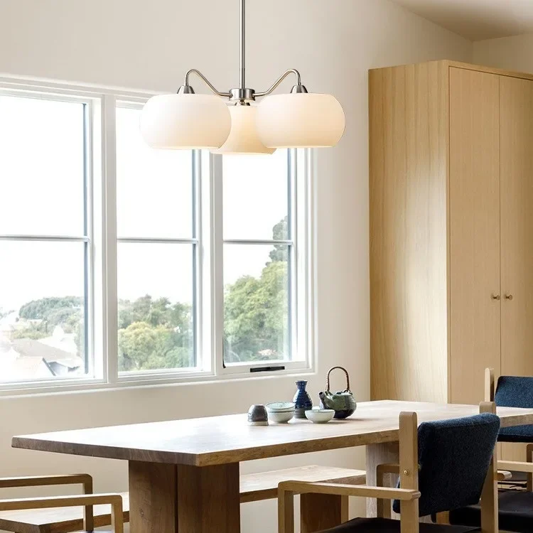 Лампа для гостиной, люстра с хурмой, скандинавский минималистичный современный средневековый светильник для спальни, столовой, минималистичный кремовый ветер, основной светильник