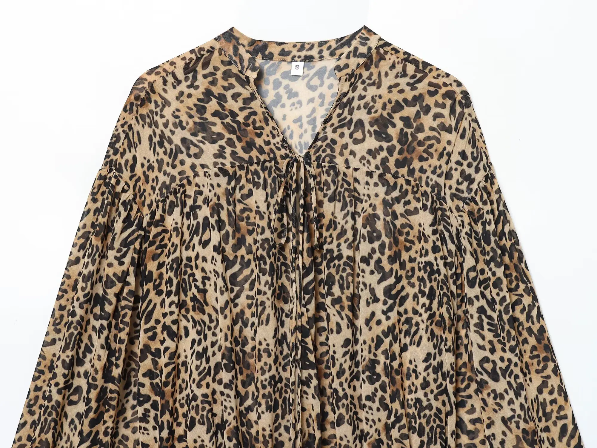 Dave&Di 봄 하이 스트리트 빈티지 우아한 레오파드 프린트 미니 드레스 우아한 파티 드레스 여성 드레스 롱 드레스 베스티도 탑