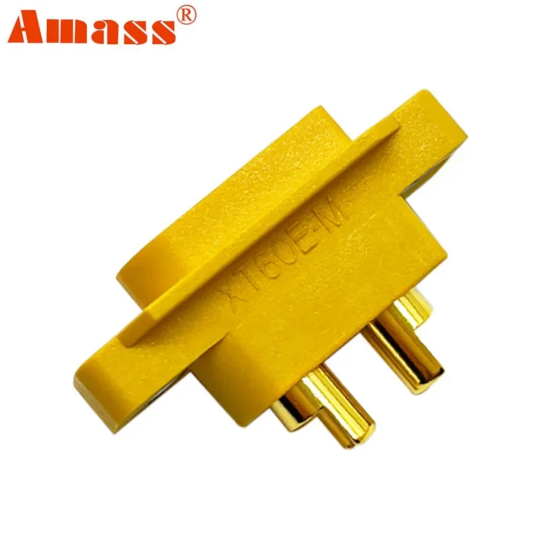 4pcs AMASS XT60E-M Mountable XT60 Male Plug Connector 4.23g For Racing Models Multicopter Fixed Board DIY Spare Part