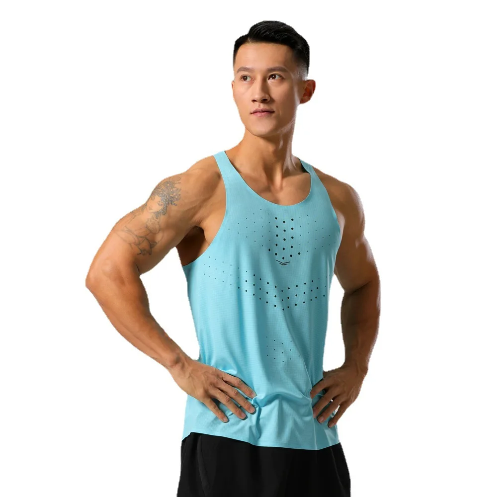 Men's Ultra-Light Quick-Dry Running Vest Summer Breathable Top for Marathon Athletics Gym Training Fitness Workout Apparel