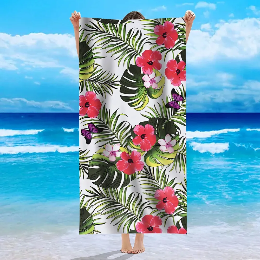 

Multi Pattern Polyester Beach Towel Flamingo Unicorn Pineapple Printed Bath Towel Quick Dry Sand Free for Summer Pool Vacation