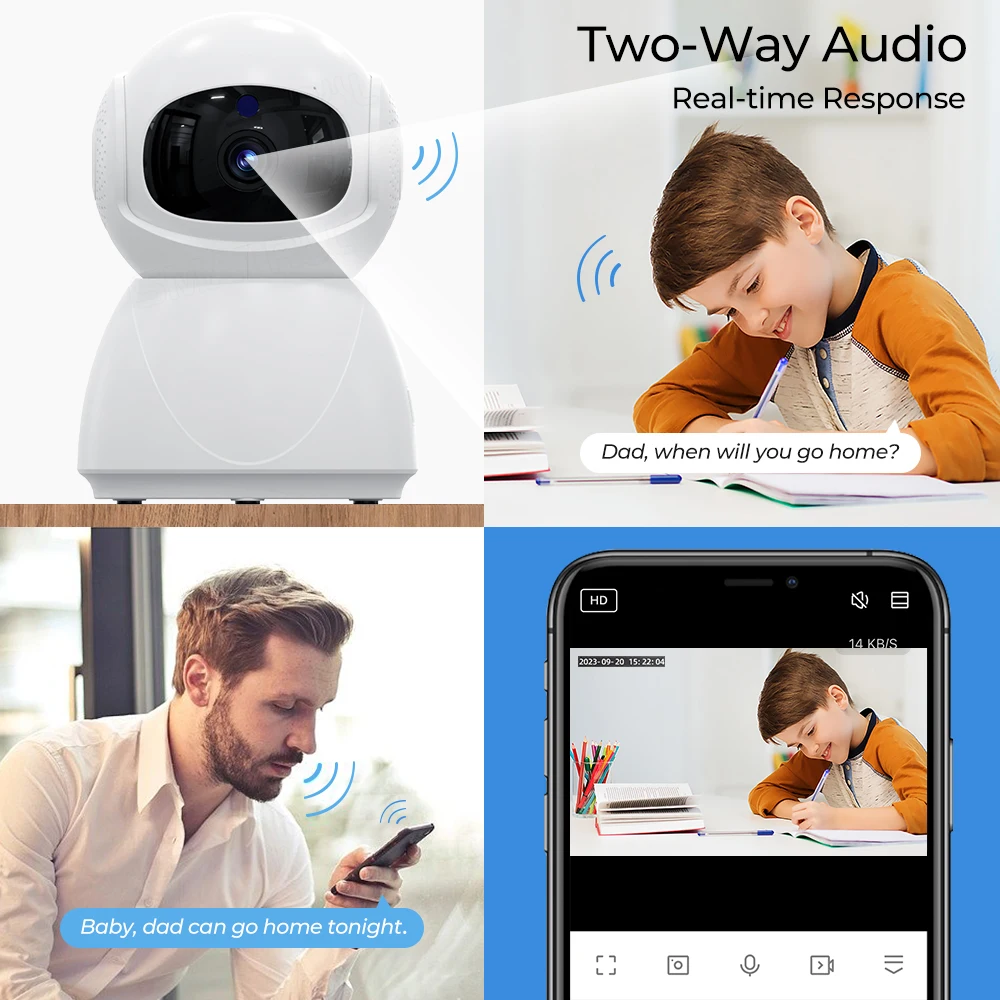 Tuya Smart 1080P FHD CCTV Camera Camera AI Auto Tracking PIR Motion Human Detection Camera Two Way Voice Indoor Home Security