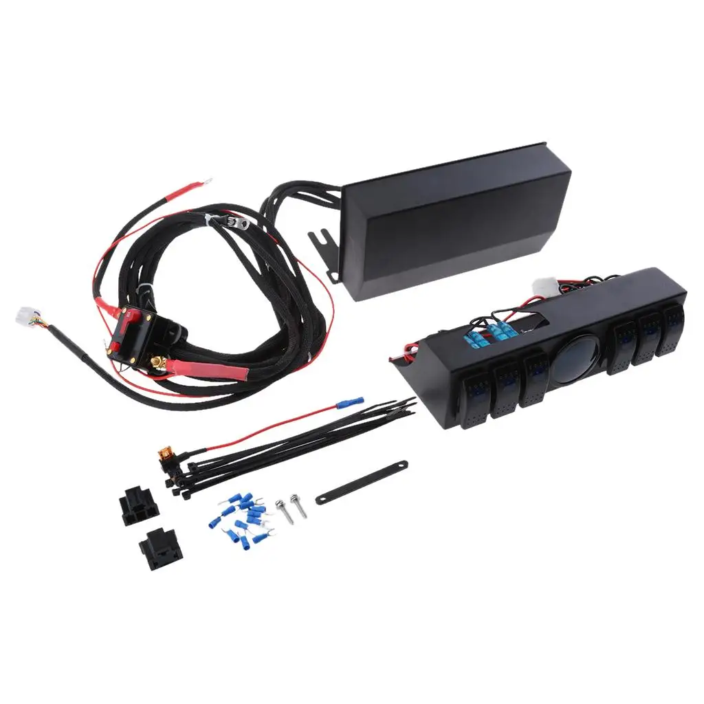 6-Wippschalter mit Voltmeter-Panel-Kit für JKU 2009–2017