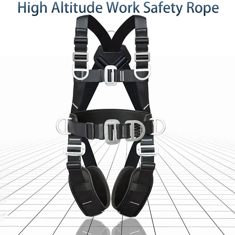 

Full Body High Altitude Work Safety Harness Five-point Safety Belt Outdoor Rock Climbing Training Construction Protect Equipment