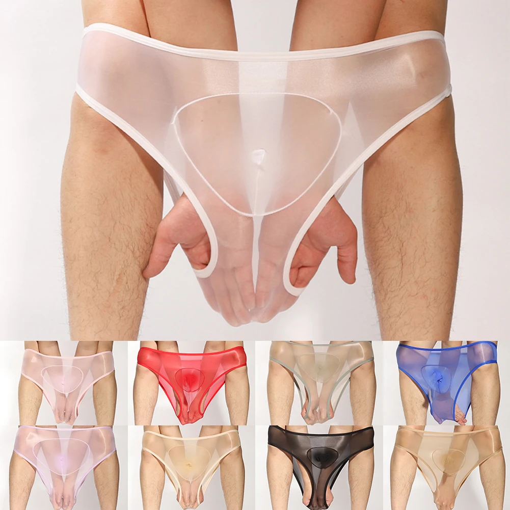 

Man Sexy Hot Underwear Bulge Pouch Full Transparent High Stretch Panties Briefs Comfortable Ultrathin Breathable