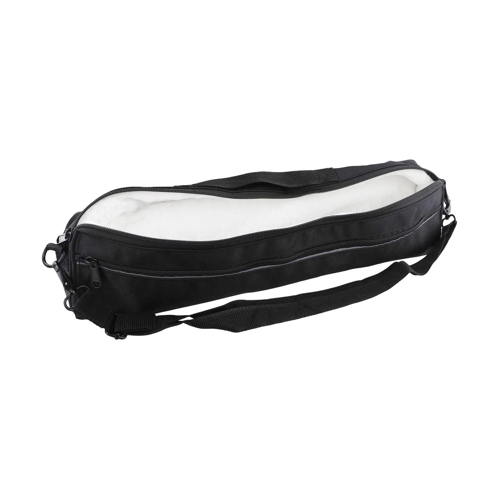 Flutes Carry Bag For 16 Hole And 17 Hole Flutes With Padded Interior Soft Wool Lining Adjustable Strap And Reflective Edge Trim