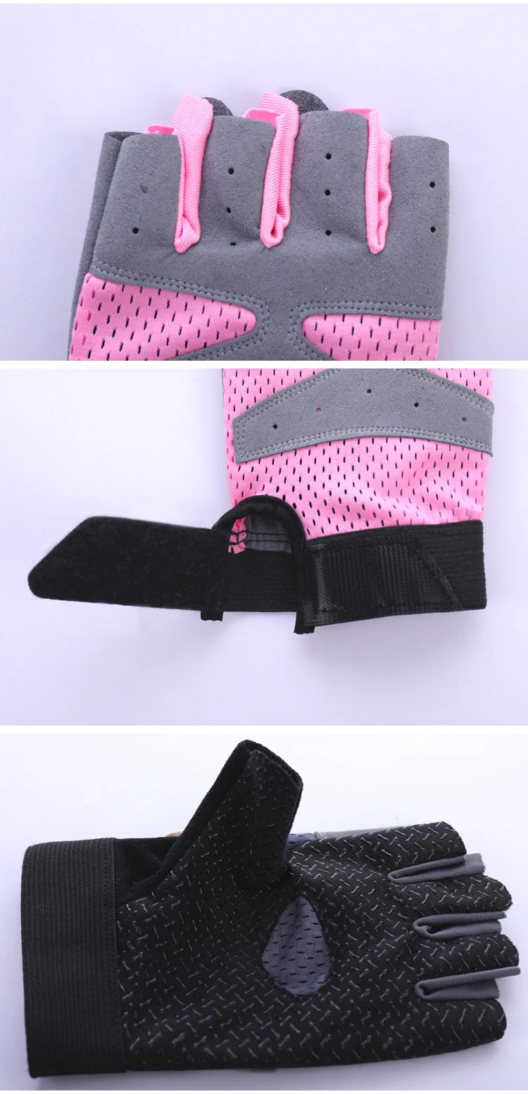 Radfahren Fingerlose Handschuhe für Männer Frauen Motorrad Sommer Fahrrad Fitness Gym Sport Gewichtheben Atmungsaktive Radfahren Handschuhe – Detail 7