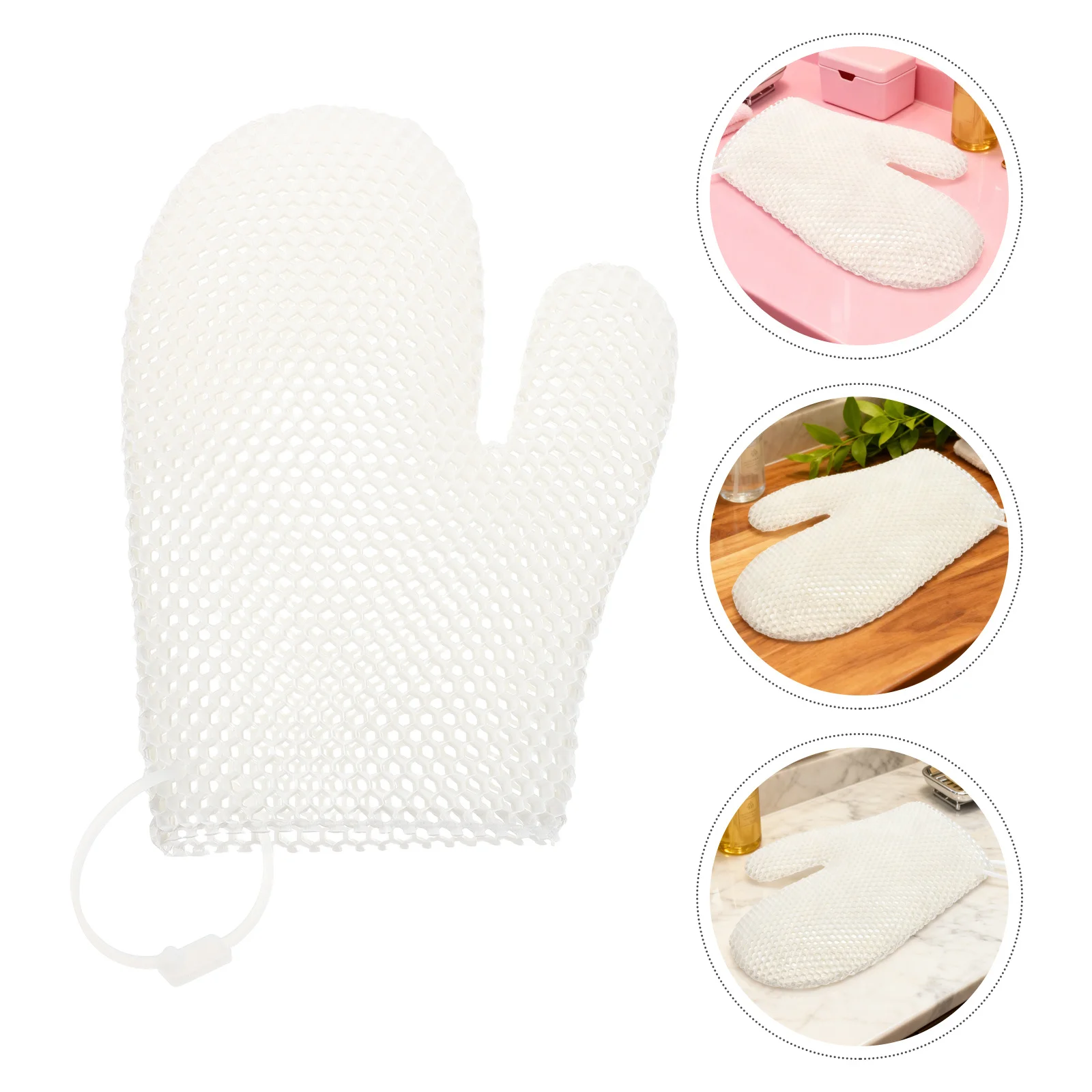 

Honeycomb Exfoliating Bath Gloves for Deep Cleaning and Gentle Body Scrub - Skin Renewal Shower Mitt for Men Women - Full