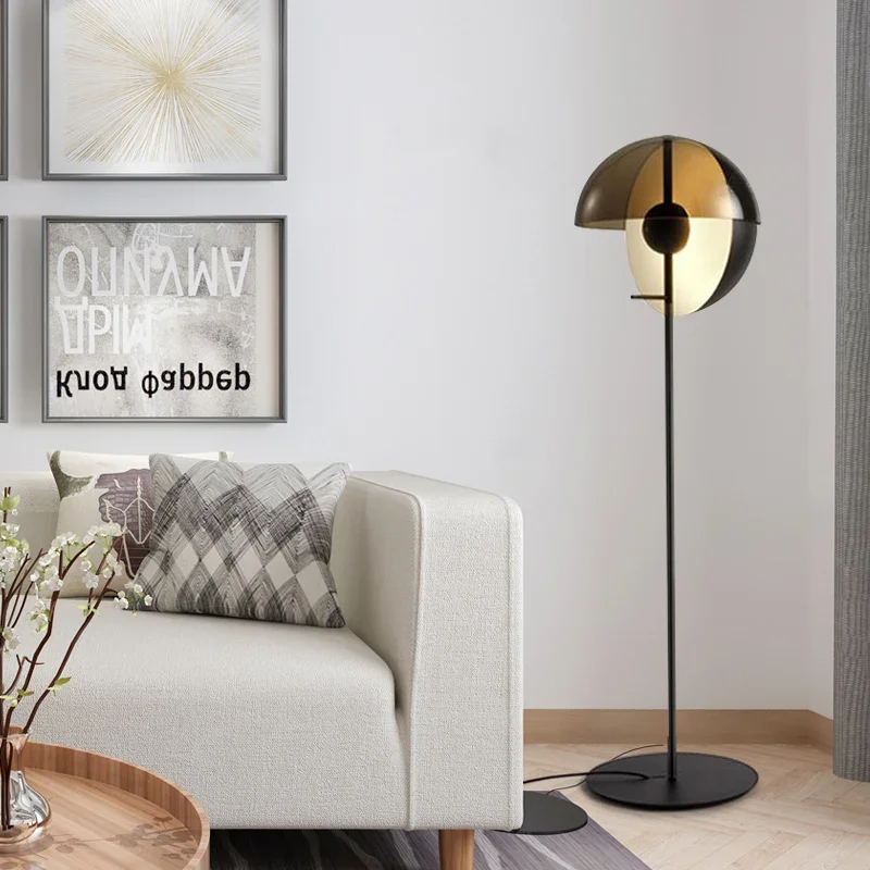 

Simple modern creative living room glass floor lamp art bedside bedroom study designer sample room Nordic lamp