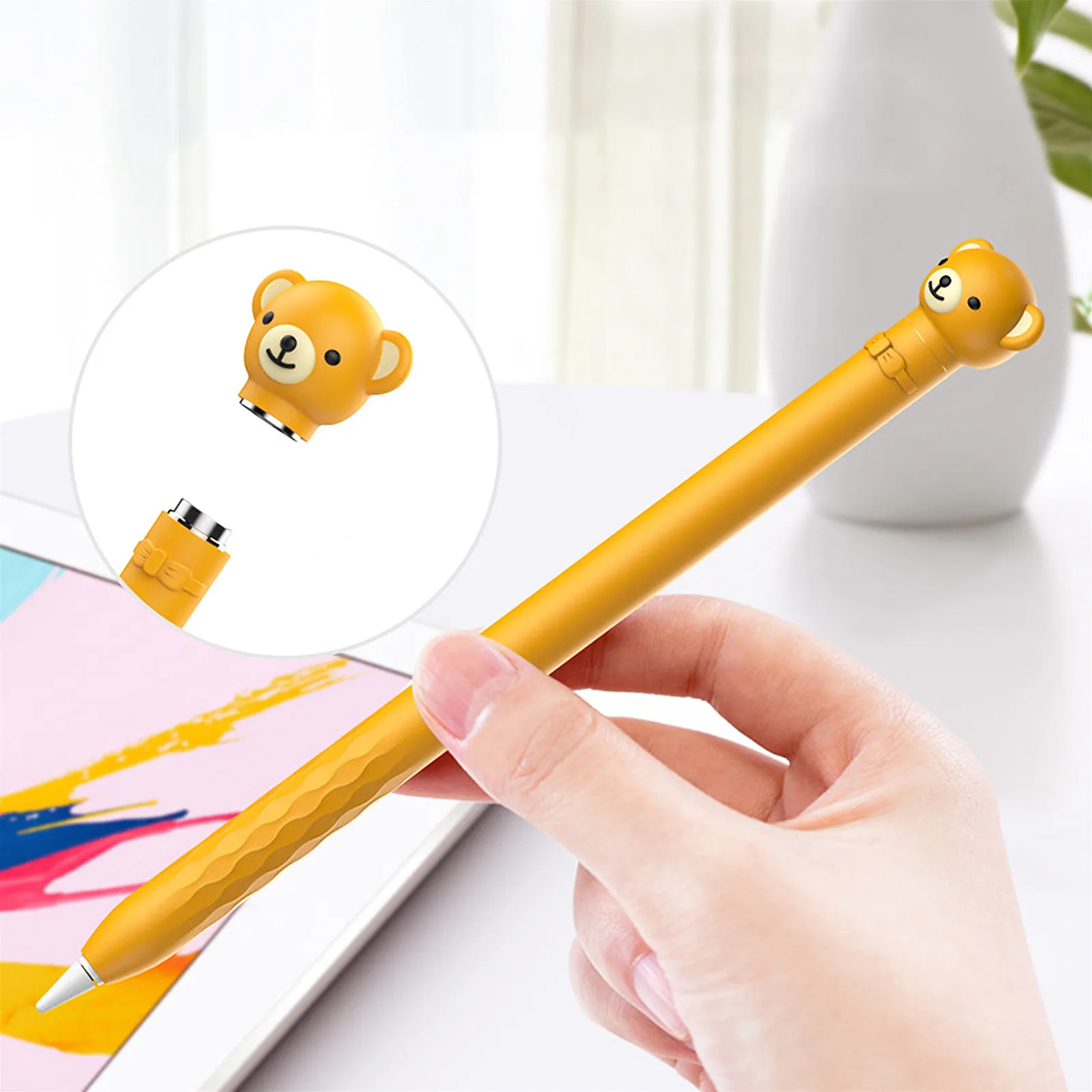 

Чехол для стилуса, совместимый с Pencil 1-го поколения, силиконовый, мягкий, удобный, защитный от падений, защитный чехол для стилуса.