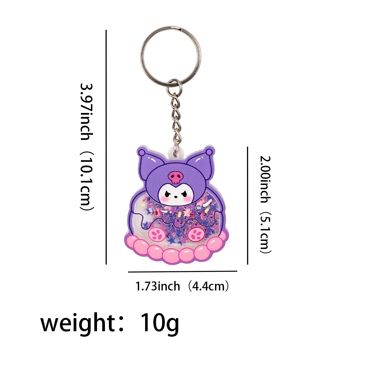 Japanese Cartoon Yellow Dog Acrylic Keychain for Motorcycles Women Girls Key Fobs Holder Pendants Metal Key Ring Accessories