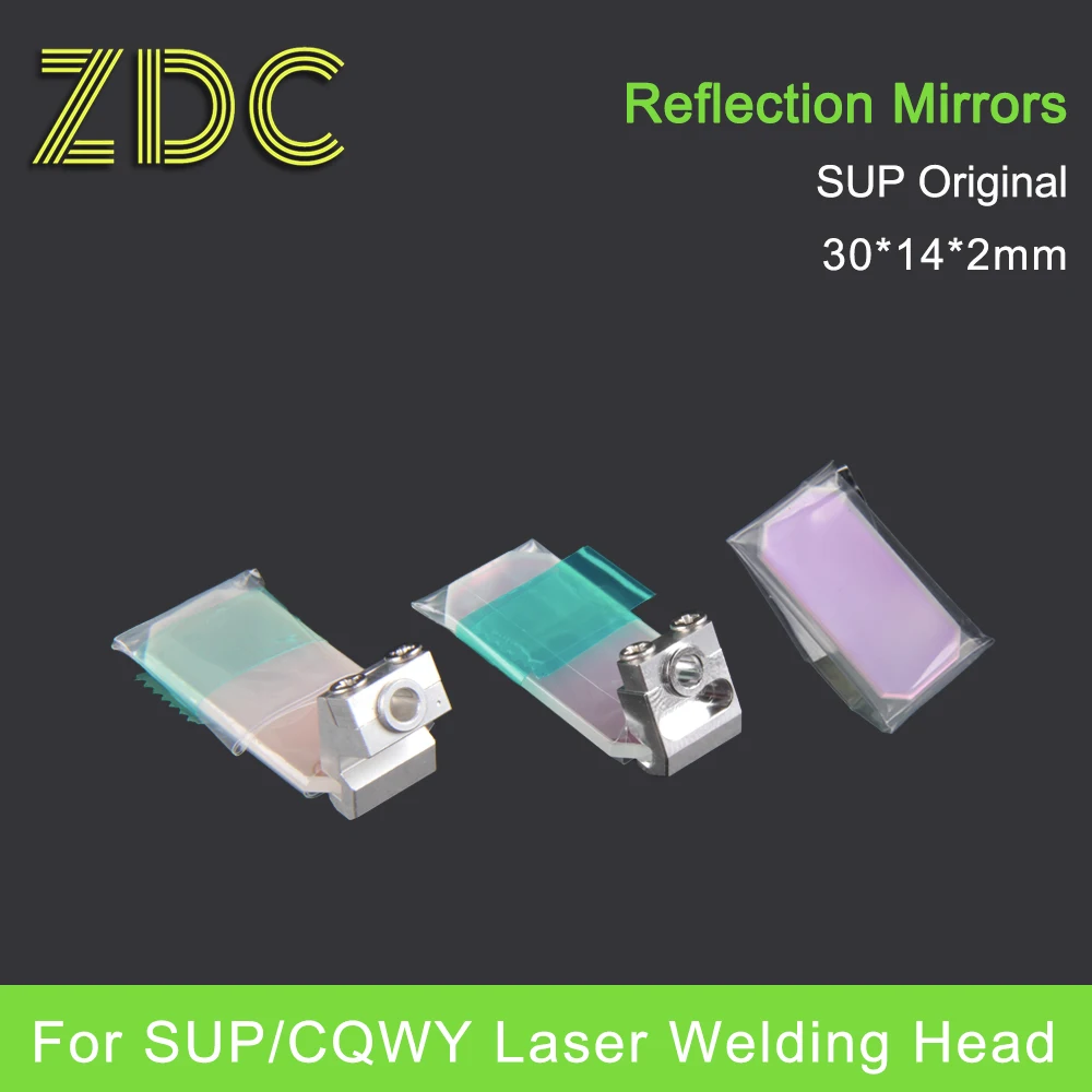 Laser SUP CQWY Original Reflection Mirror 30x14x2mm with Holder for Handheld Laser Welding Head SUP21S SUP20S/T/C Welding Lens