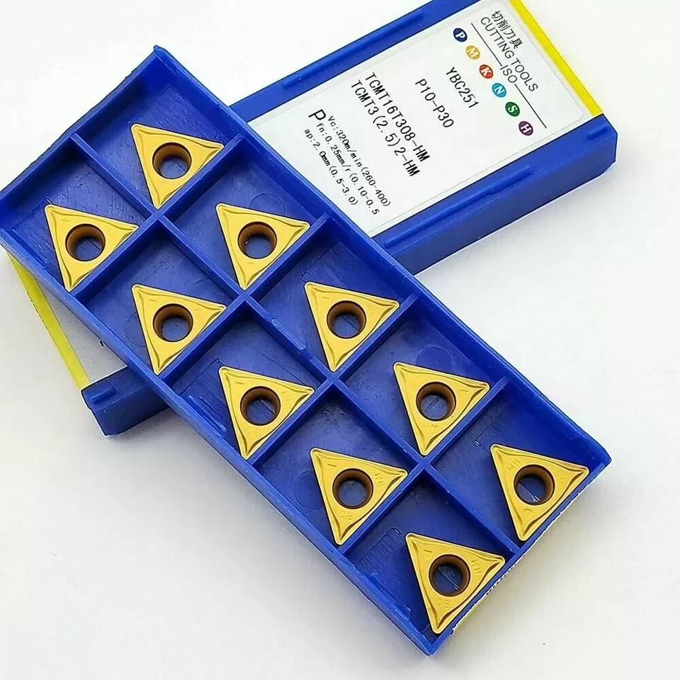 10PCS TCMT16T304-HM ZM251 TCMT 32.51 /TCMT16T308-HM ZM251 TCMT 32.52 карбидные вставки с ЧПУ для стали
