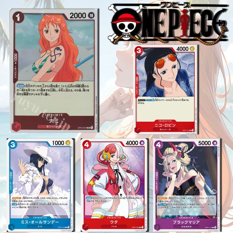 

Anime Nami UTA Nico Robin Black Maria OPCG Japanese version DIY homemade cards Game Collection boy Birthday Christmas gifts