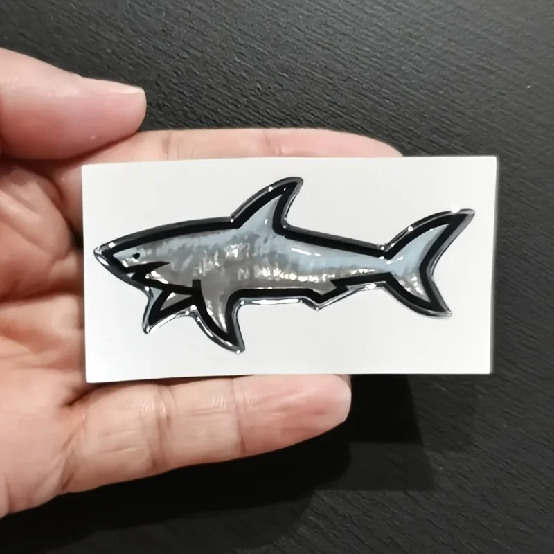 Shark Fish Emblem Sticker Badge Fender Decal Car Truck Replacement for Universal Vehicle SUV Motorcycle Bike Accessories image 2