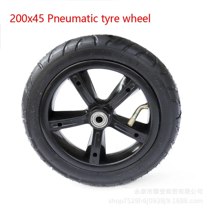 

200x45 Inner and Outer Tire Full Wheel 8-inch Children's Tricycle Baby Stroller Inflatable Tire Wheel Assembly Accessories