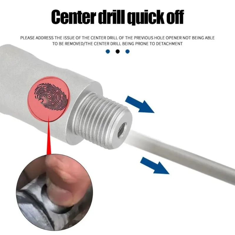 M20 Center Drill Quick Converter Professional Efficient Hole Opener Conversion Head Precise Steel Home Renovations Tool Cements
