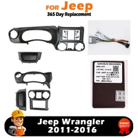 Marco de Fascia de Radio de coche 2DIN para Jeep Wrangler 2011-2016, Kit de Panel de montaje para tablero, unidad Host de 10 pulgadas