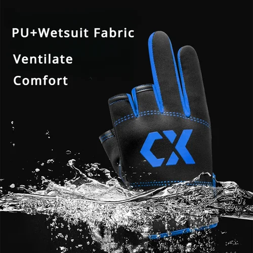 Imagen 2 del producto Guantes de pesca para hombre, protección solar de verano, resistentes al agua, ultrafinos, equipo de subpesca en carretera, rocío especial, vuelo de tres dedos