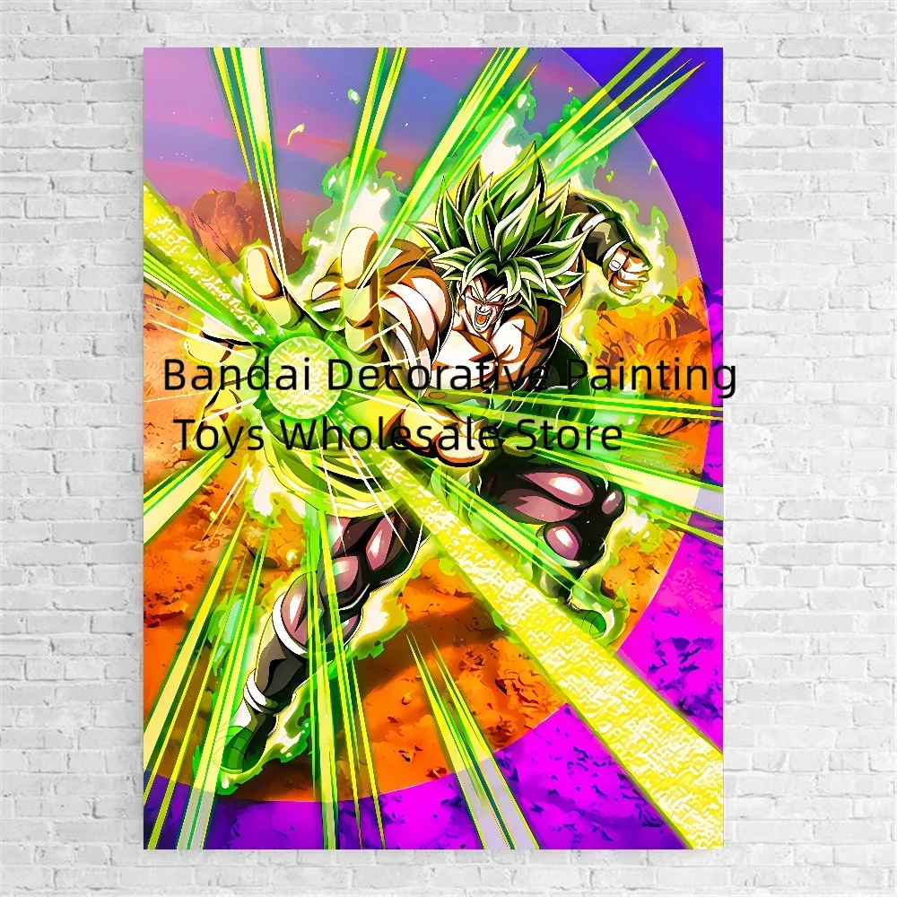 Anime Dragon Ball Decorative Painting Sun Wukong Super Saiyan Hanging Picture Living Room Bedside Mural Art Painting Decor Gift