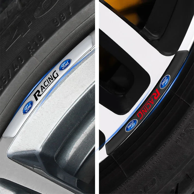 4 قطعة محور عجلات السيارات شارة الإطارات حافة ملصقات ثلاثية الأبعاد اكسسوارات السيارات لفورد فييستا MK7 مونديو MK4 ST التركيز MK1 MK2 MK3 التركيز 2 3 4 #6