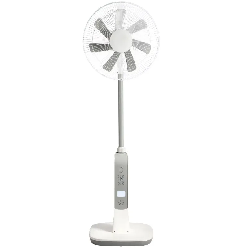 Портативный 16-дюймовый вентилятор с солнечной зарядкой, регулируемый чехол с дистанционным управлением от пола до потолка для наружного использования с двигателем