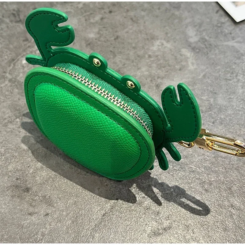 Krabben-Geldbörse, Mikrofaser-Leder, Mini-Geldbörse, Make-up-Kopfhörer-Aufbewahrungstasche, Schultasche zum Aufhängen, Anhänger, Handtasche, Charm-Zubehör – Detail 22