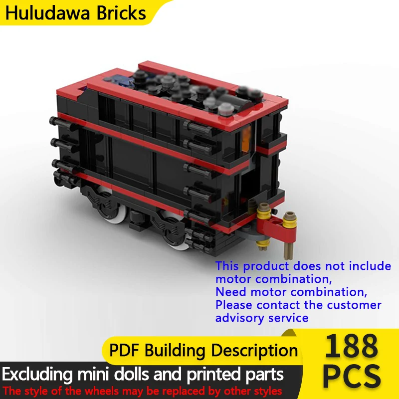 

City Car Model MOC Building Bricks Powdered Tender Railway Train Modular Technology Children Holiday Gifts Assemble Toys Suit
