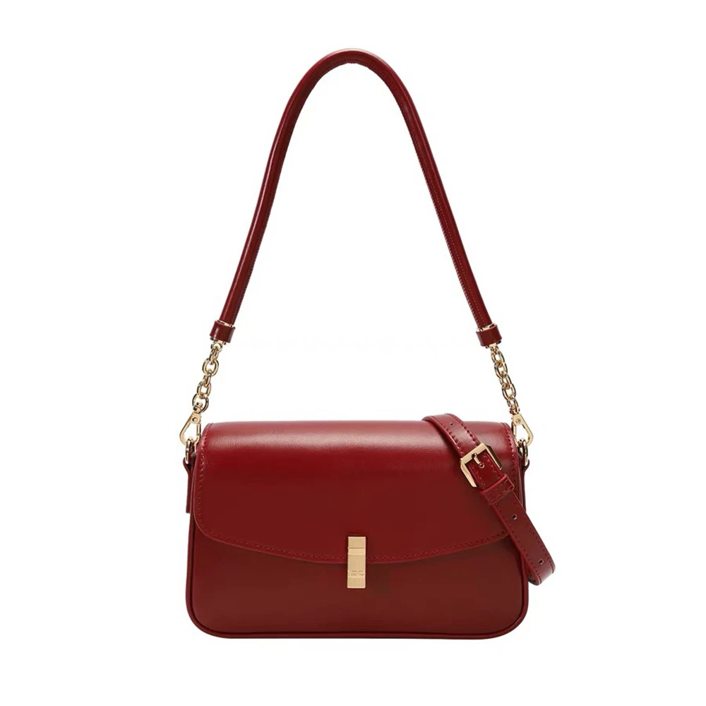 Temperament Red Underarm Bag 2024 New Women\'s Versatile Shoulder Bags Elegant Female Wedding Party Handbags Korean Popular