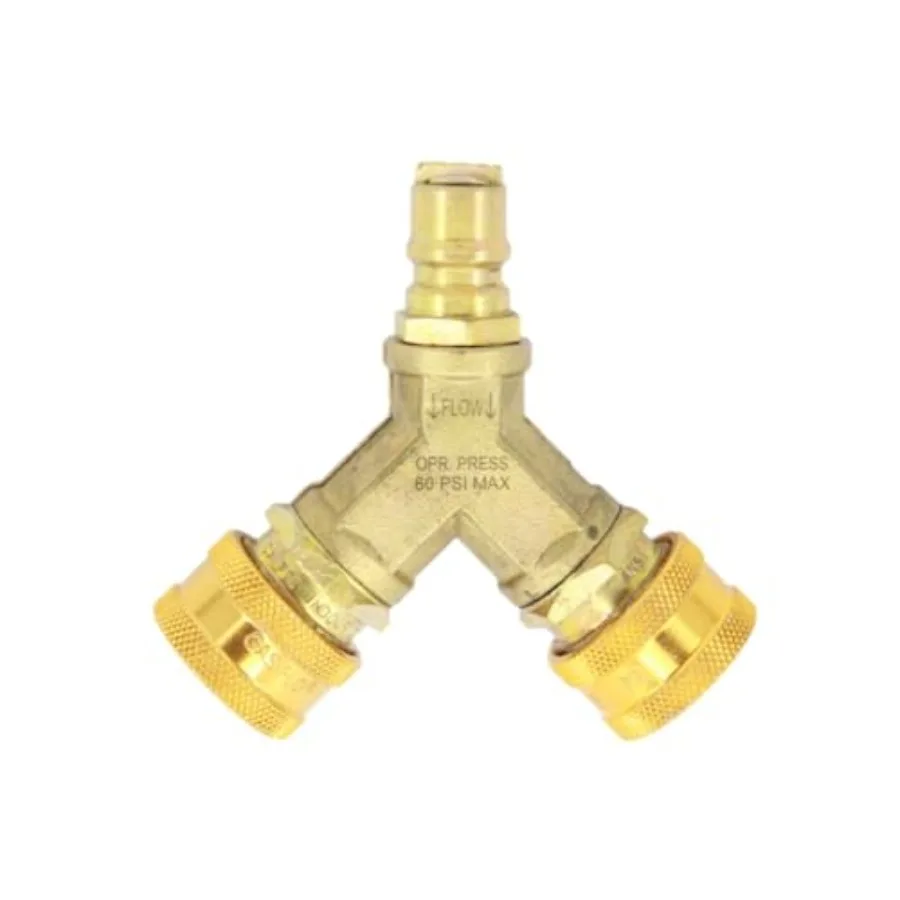 

Gas Quick Disconnect 3/8 Y Splitter CSA Certified for Propane and Natural Gas