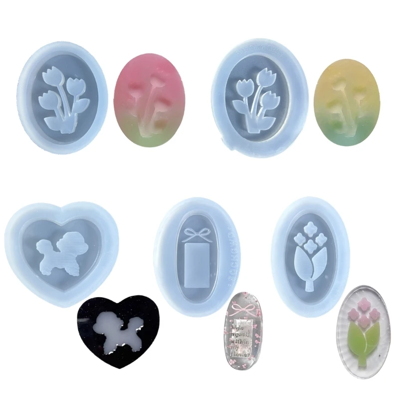 Silicone Crafts Mold DIY Moulds Multi Shapes Silicone Ornament Mould Silicone Material for DIY R3MC