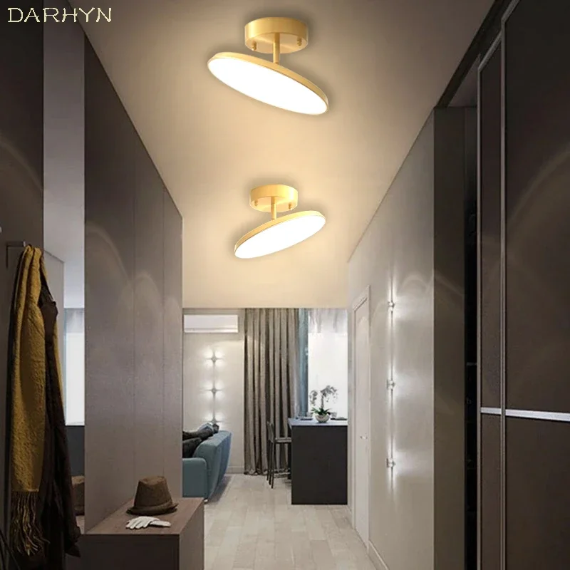 Modern LED Ceiling Light Rotatable Home Lighting Lustre For Corridor Bedroom Living Room Kitchen Balcony Black Gold Led Lights