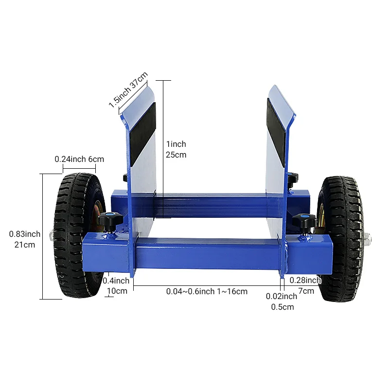 Stone/Glass/Marble Transport Trolley with Rubber Cleats - Multifunctional Handling Equipment for Doors & Windows
