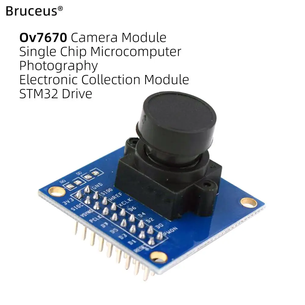 OV7670 Camera Module Active Size 640x480 Auto Exposure Control Display Supports VGA CIF Image Zoom I2C Interface for Arduino KIT