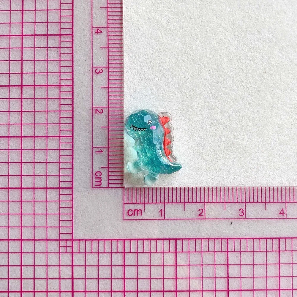 10 قطعة صغيرة Kawaii الراتنج الساطع الضفدع ديناصور شقة الظهر كبوشن سجل القصاصات Diy بها بنفسك دبوس الشعر اكسسوارات ديكور المنزل الحرفية
