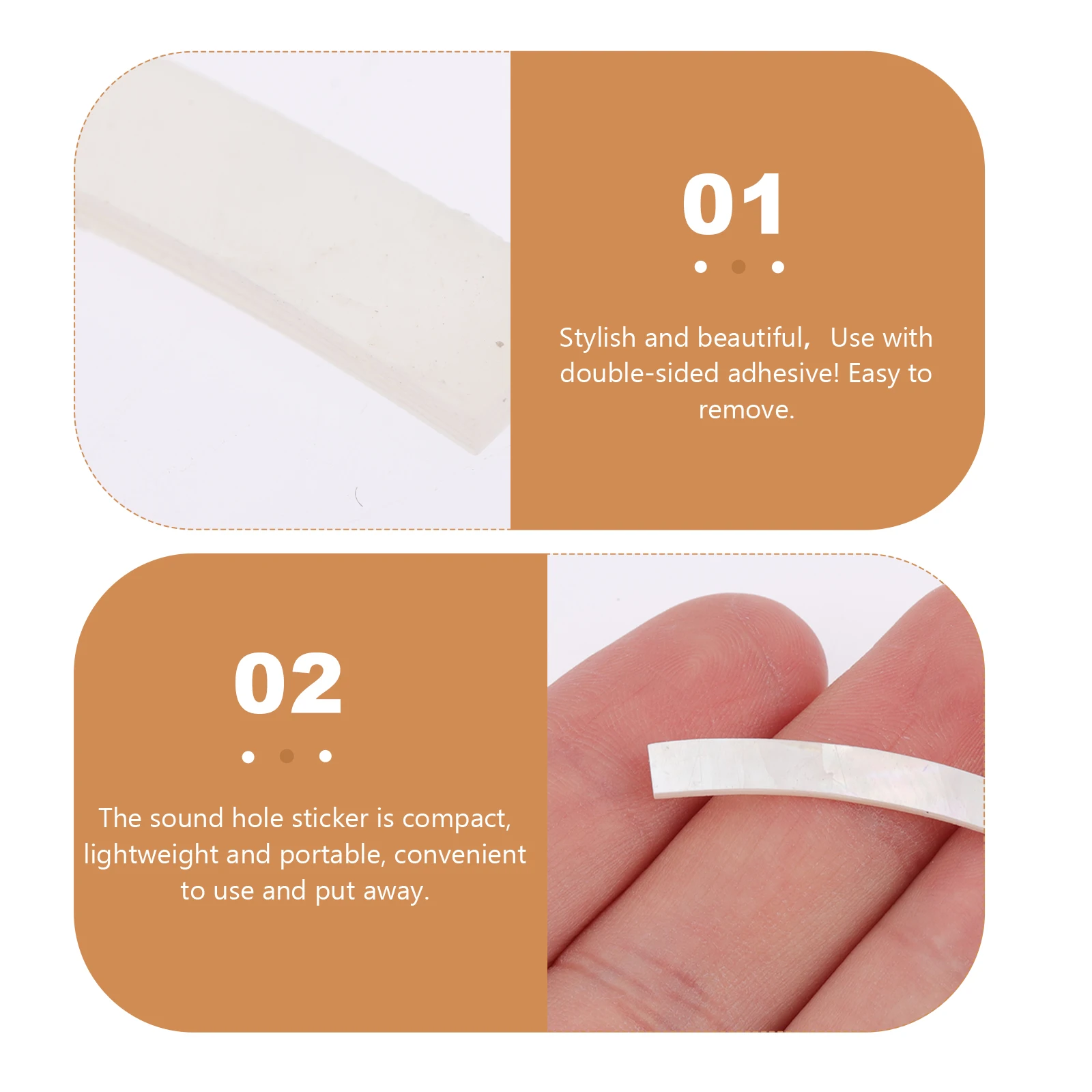 

12Pcs Guitar Sound Hole Sticker Decal PVC Inlay Decoration Easy Install Portable Sound Hole Sticker Guitar Decals