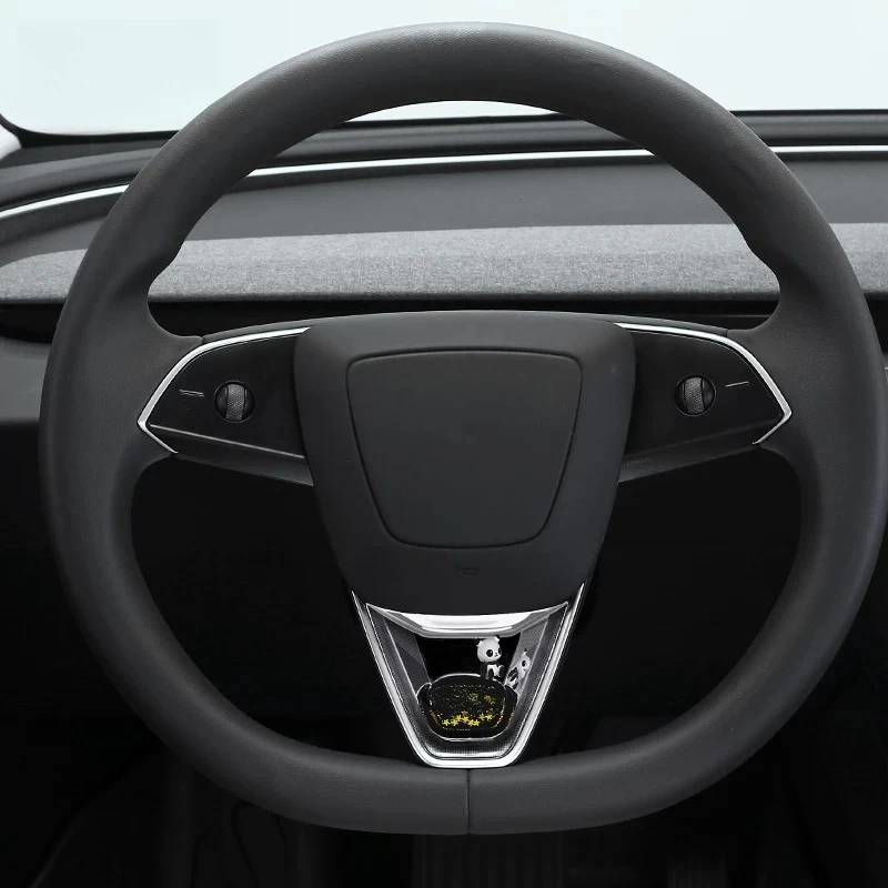 For Tesla New Model 3/Y Steering Wheel Decoration Dynamic Sequins Steering Wheel Trim Decor Interior Modification Supplies Tools