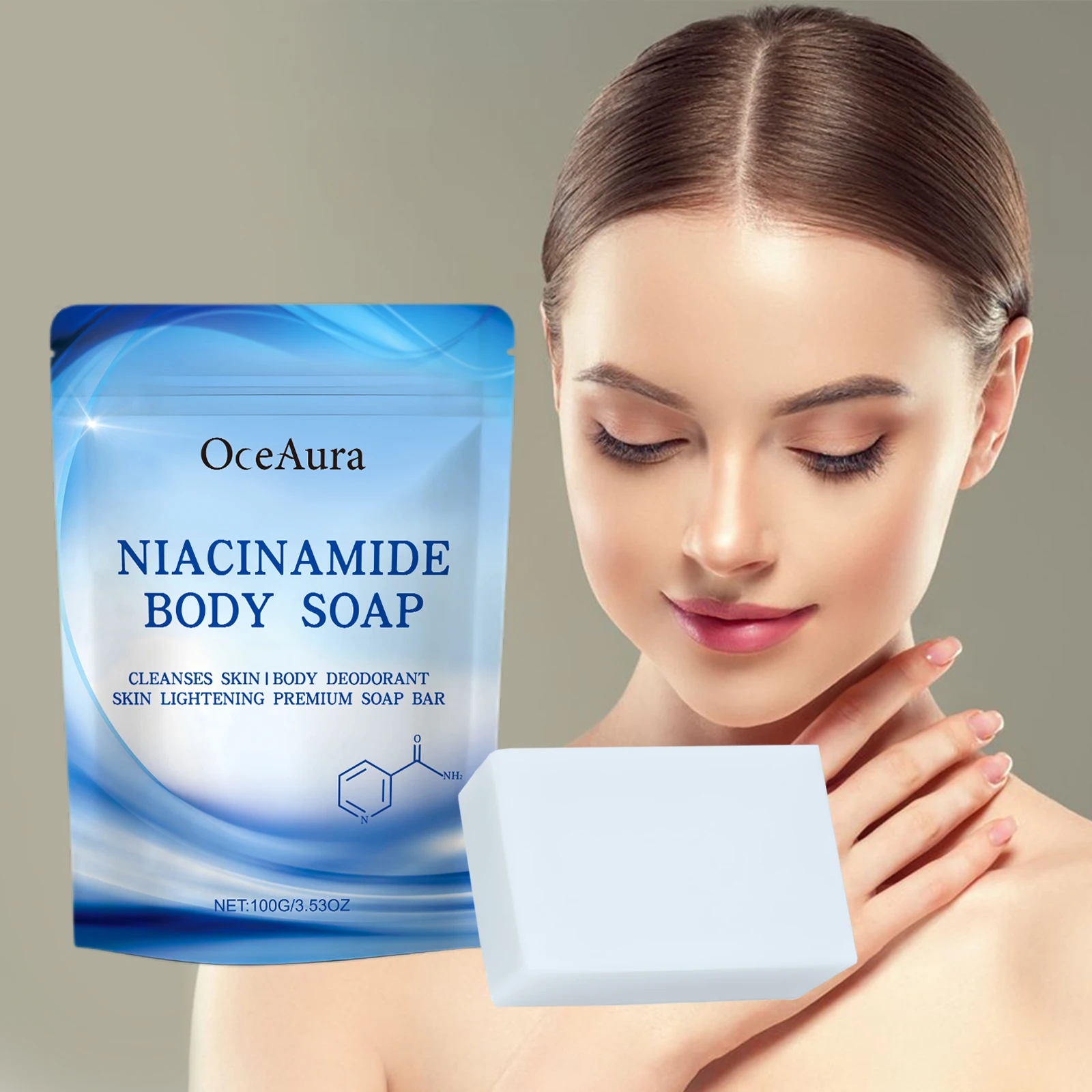 

Niacinamide Body Whitening Soap Skin Brightening Deep Cleaning Underarm Knee Bleaching Chicken Skin Removal Fragrance Bath Soap