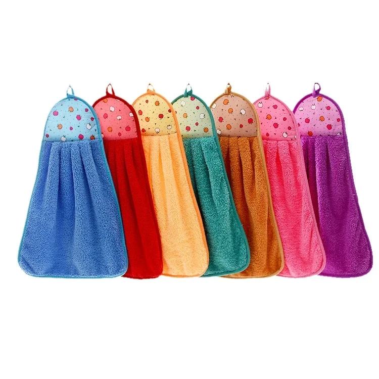 7 Kinds Colors Multipurpose Home Hand Towel Soft Plush Hanging Wipe Bathing Towel Convenient & Versatile Hand Towels