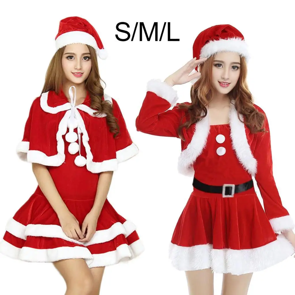 Elegante Conjunto de Disfraz de Mamá Noel para Mujer para Celebraciones Navideñas