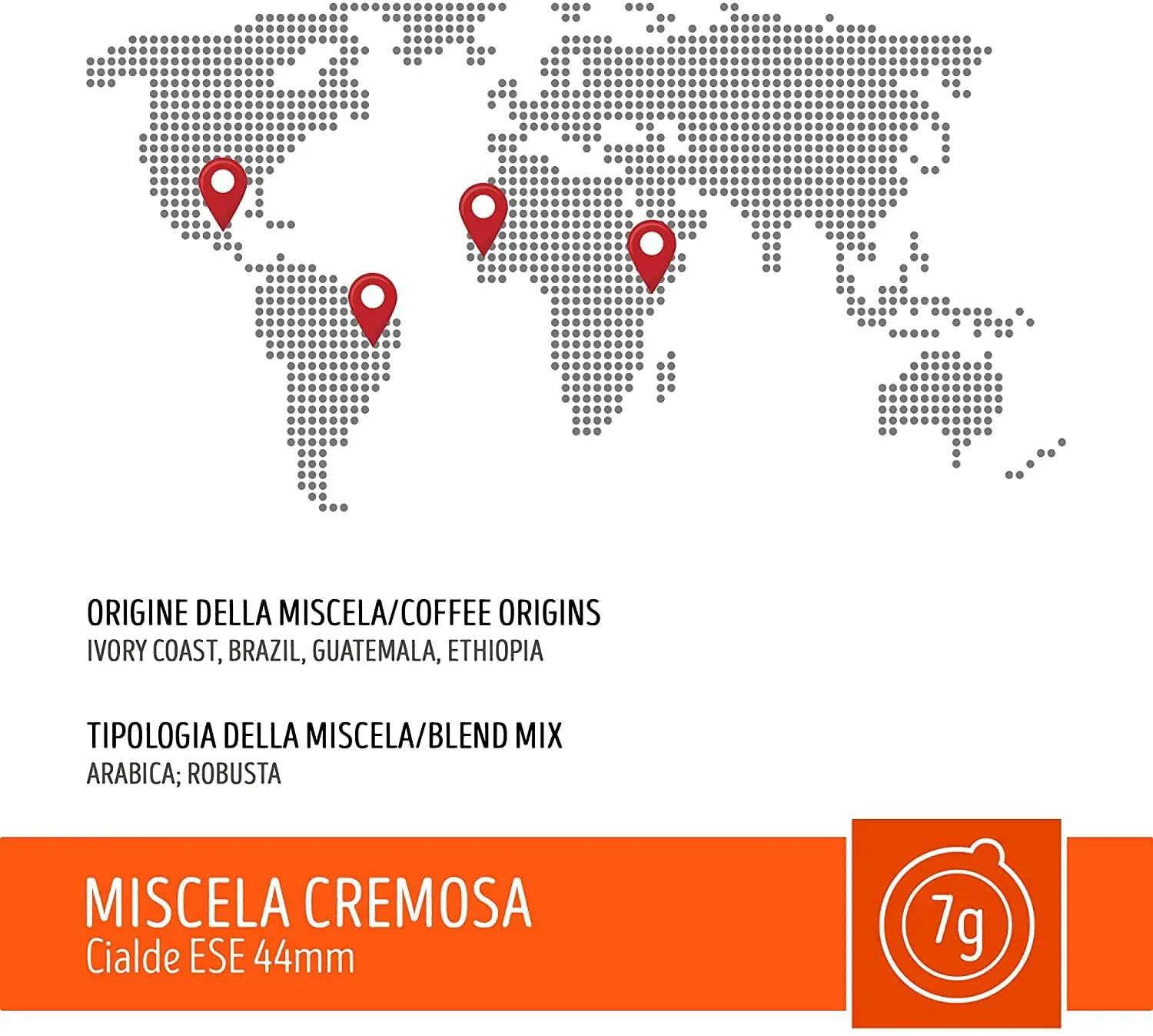 قهوة تورالدو 300 CIALDE ESE 44 مزيج كريموسا اكسبريسو نابوليتانو