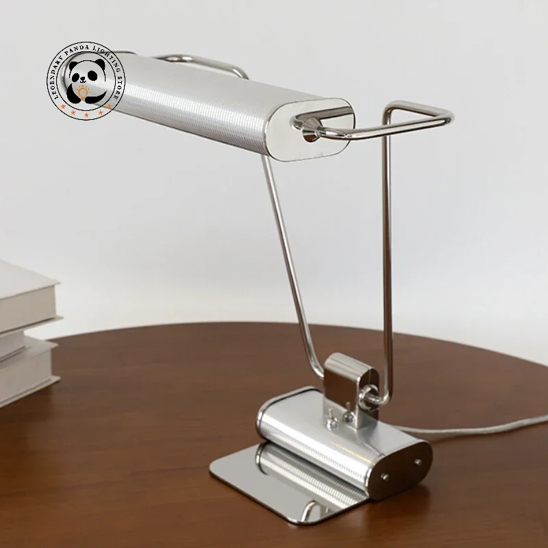 Electroplating Nordic Silvery Table Lamp for Desk Living Dining Room Bedroom Bedside Metal LED Desktop Decorat Retro Luminaries