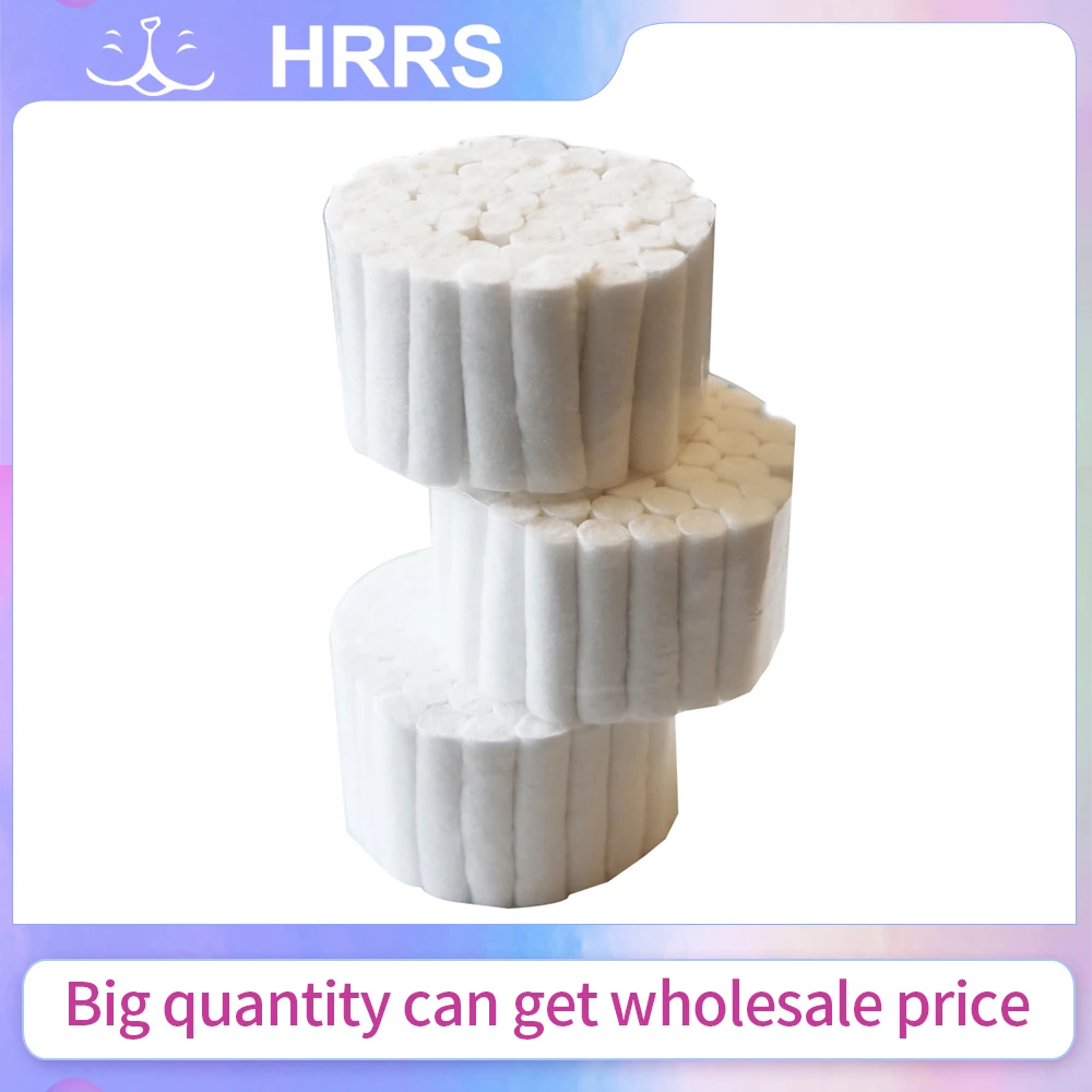 500PCS Dental Cotton Roll Surgical Cotton RollsCotton High absorbent Dentist material