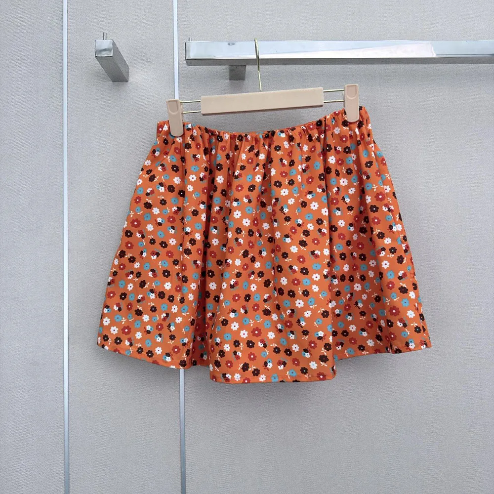 

High-quality 2026 new summer women's fashionable mini pleated skirt, decorated with floral patterns xy2651240
