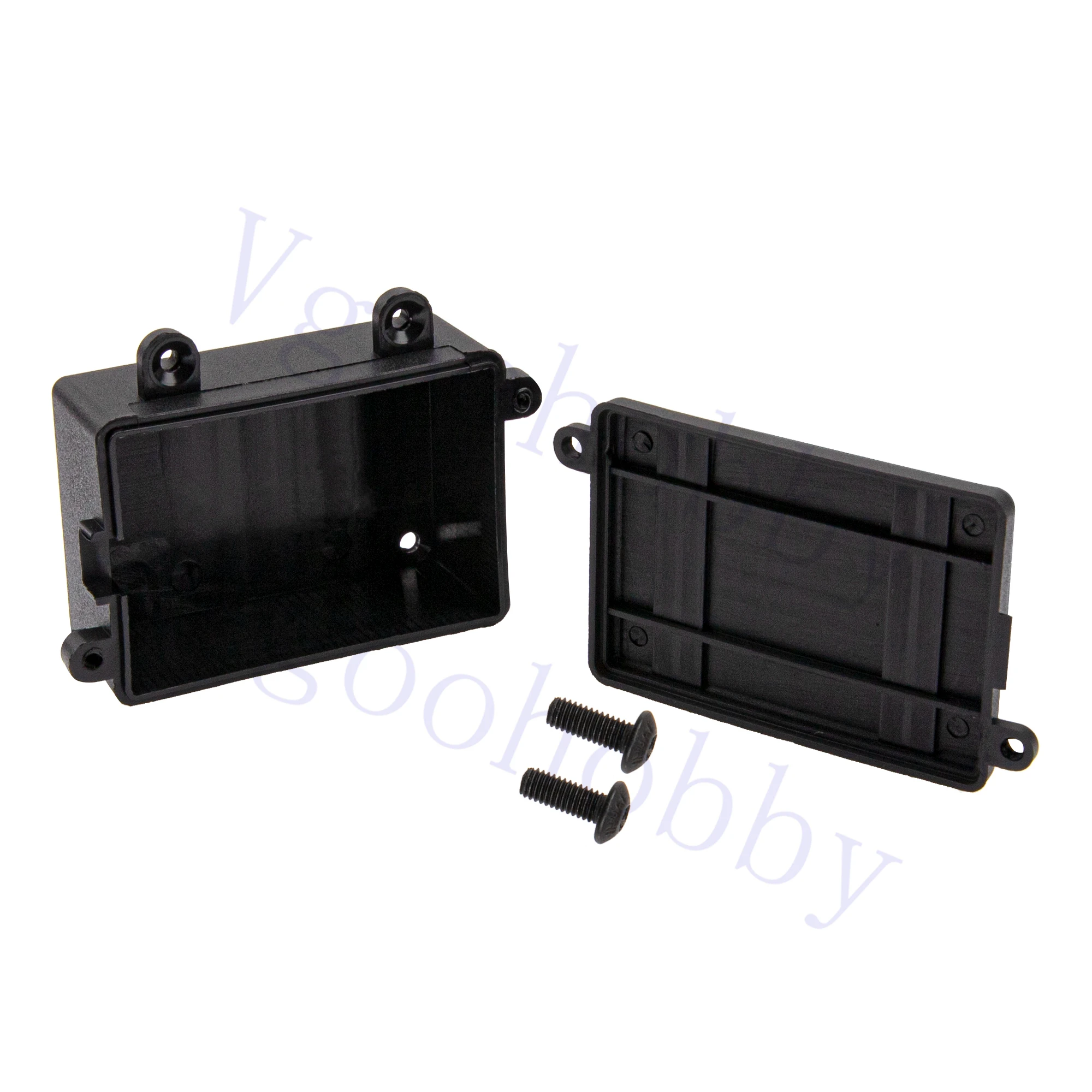 2Pcs Receiver Waterproof Box,RC ESC Receiver Dustproof Protector for Traxxas TRX-4 SCX10 90027 SCX10 90046 D90 1/10 RC Crawler