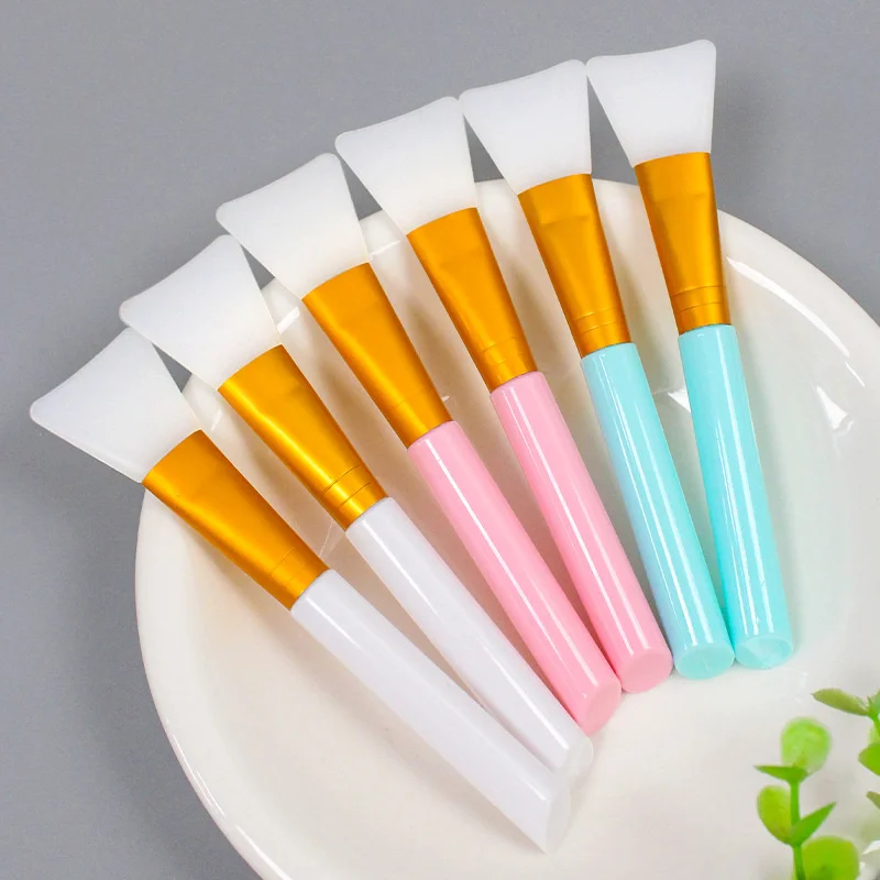 Cepillo profesional para máscara de silicona, 1 unidad, para mascarilla Facial DIY, aplicación de barro, pelo suave, limpieza Facial, cuidado de la piel, cepillo para base ﻿