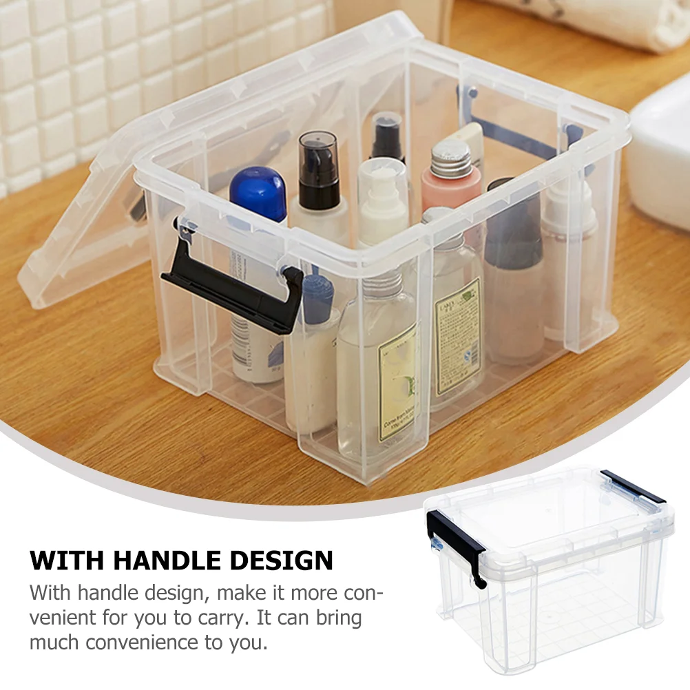 5pcs Mini Storage Container Storage Bins Small Clear Bin Portable Storage Boxes mini storage bins small plastic tote