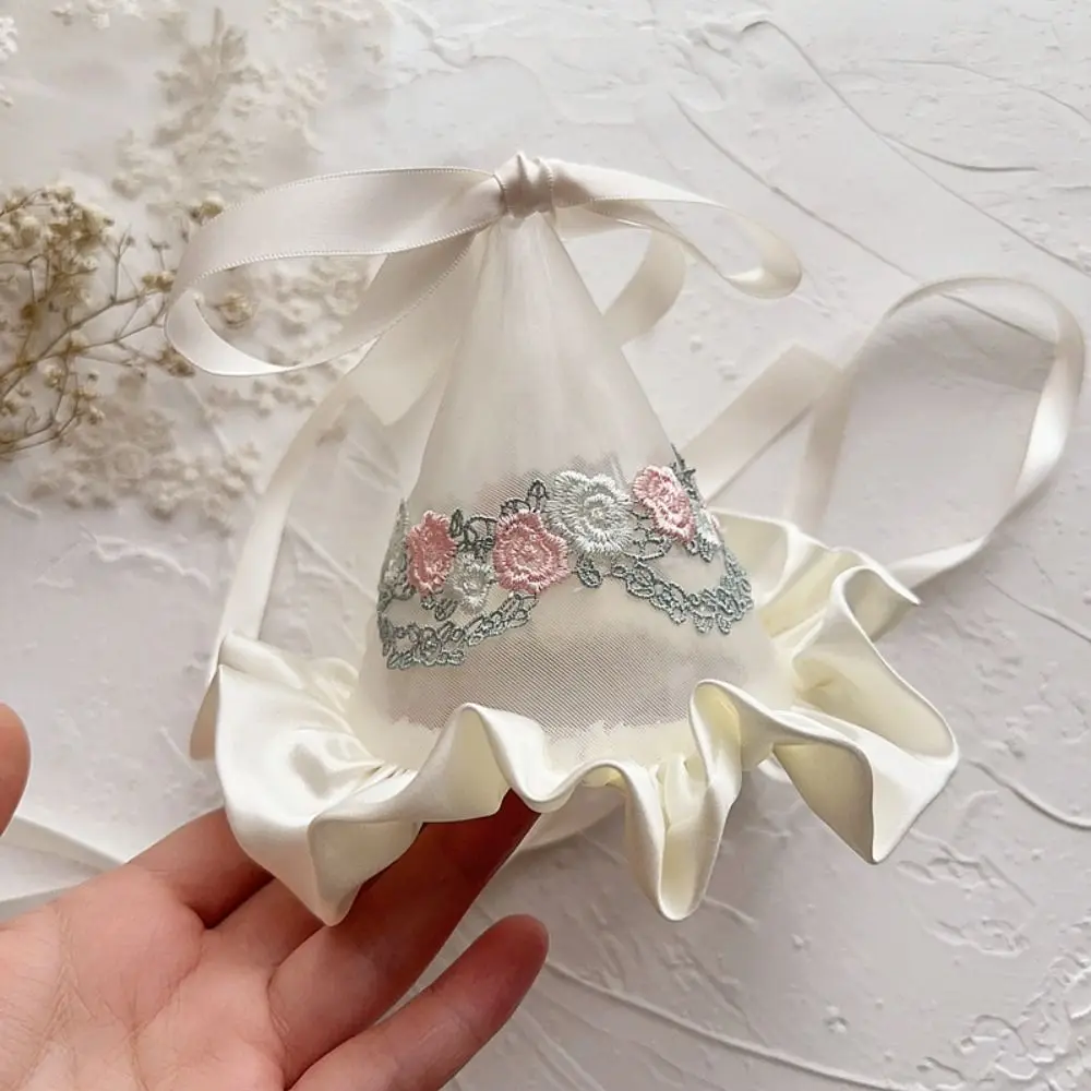 Шпилька на день рождения с блестками, кружевная корона с вышивкой на день рождения, корейские аксессуары для волос, сетчатая заколка для волос, шапка на день рождения, детская